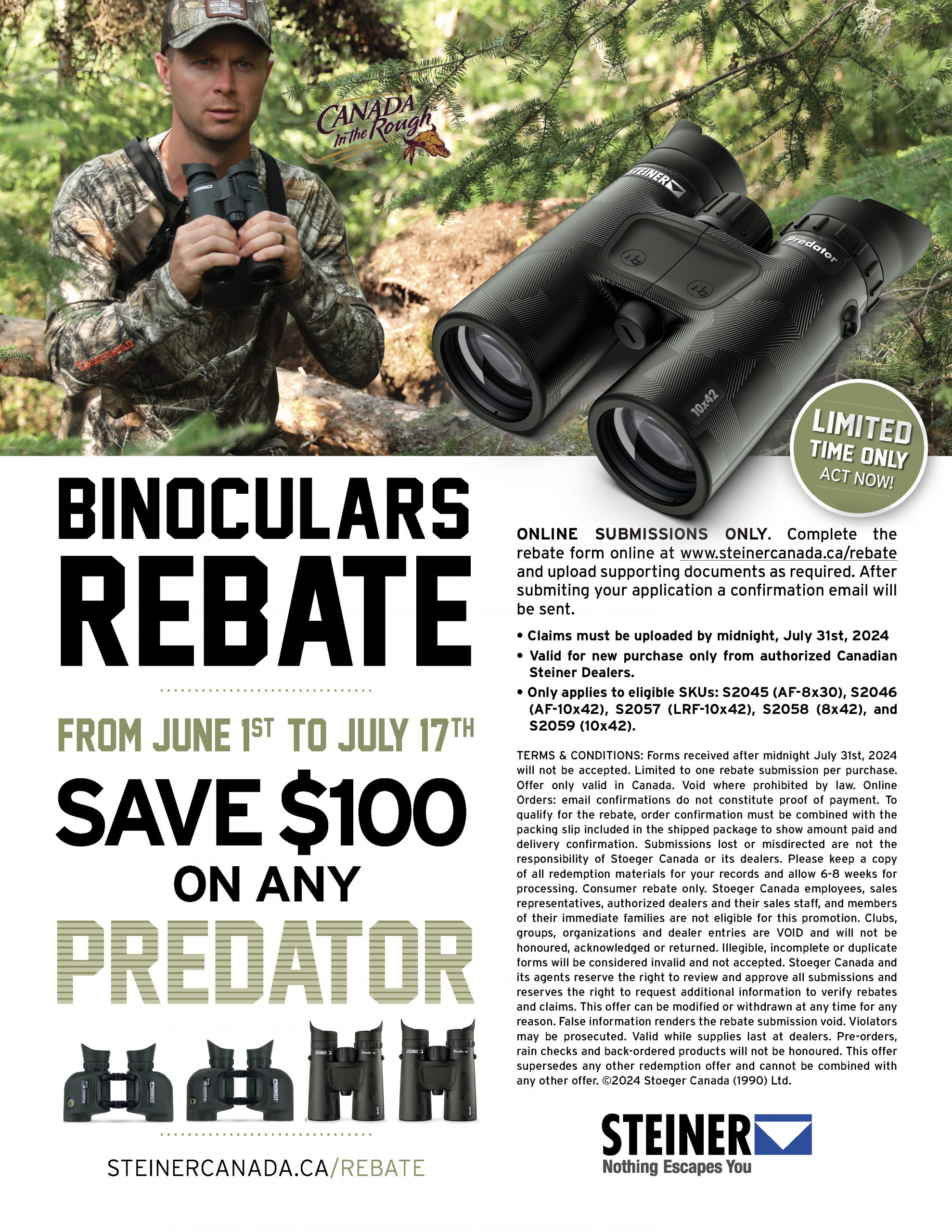 Predator 2024 Rebate Canada Binoculars Steiner