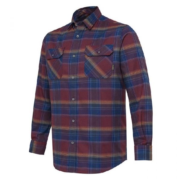 LU991T2435038D CADET FLANNEL SHIRT BURGUNDY CHECK