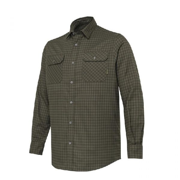 LU991T243507X1 CADET FLANNEL SHIRT GREEN & BROWN CHECK